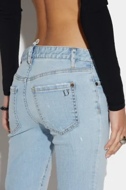 Light Wash Medium Waist Cropped Twiggy Jeans