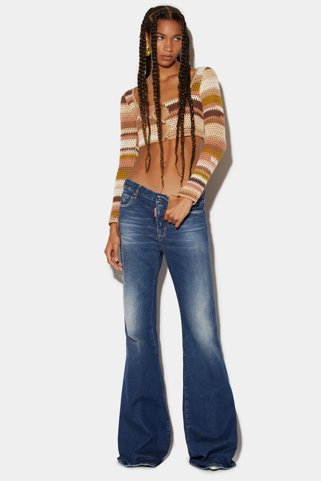 Medium Clean Wash Super Flare Jeans