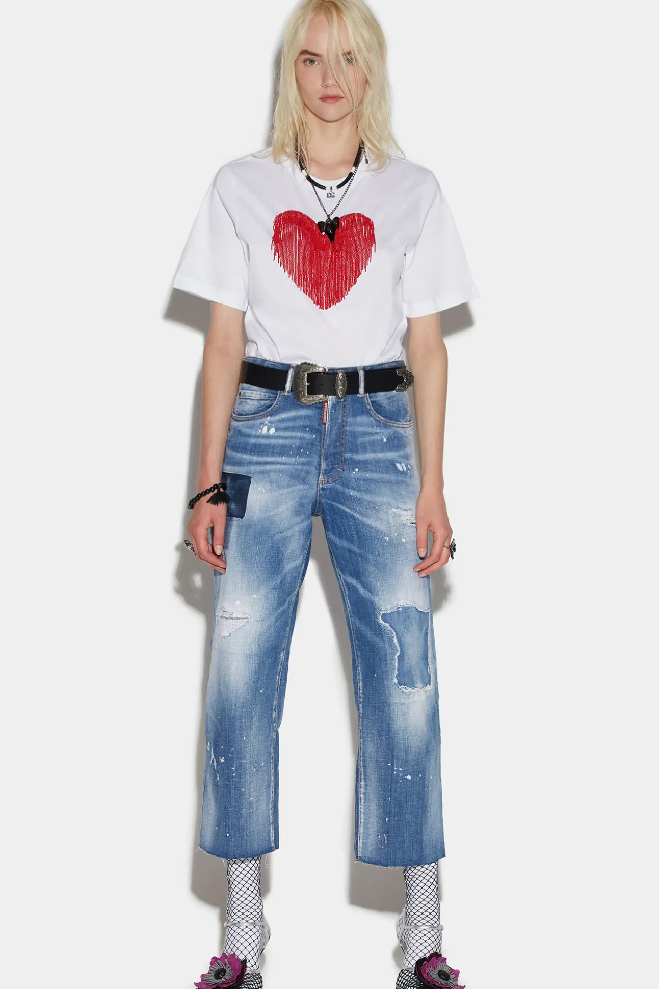 Medium Denim Patches Wash L.A. Jeans