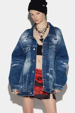 Medium Slash Wash Over Jean Jacket