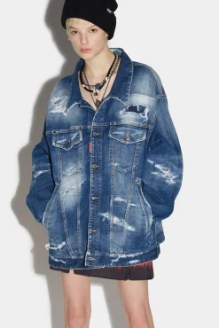 Medium Slash Wash Over Jean Jacket