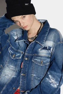 Medium Slash Wash Over Jean Jacket