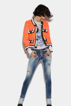 Medium Stapled Clean Wash Jennifer Jeans