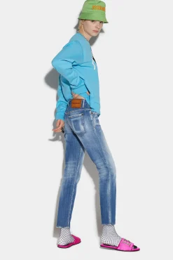Medium Surf Wash Jennifer Cropped Jeans