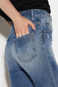 Medium Wash High Waist Cropped Twiggy Jeans