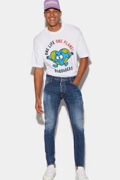 Medium Wash Tidy Biker Jeans