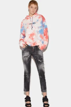 Orange Spotswash Jennifer Cropped Jeans