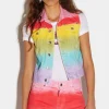 Rainbow Wash Denim Vest