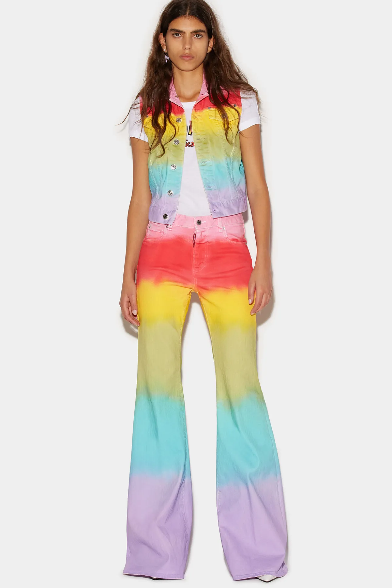 Rainbow Wash Super Flare Jeans
