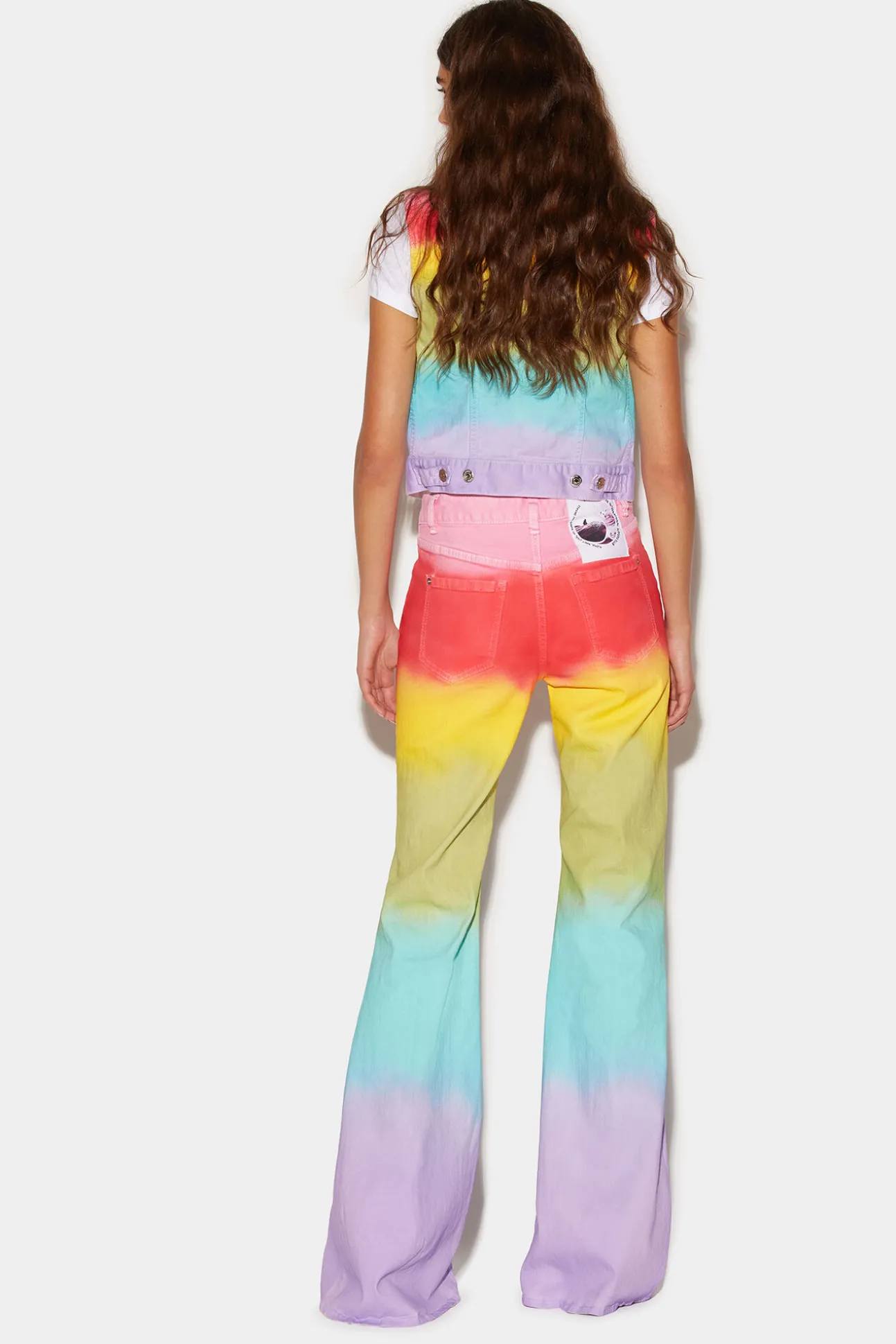 Rainbow Wash Super Flare Jeans