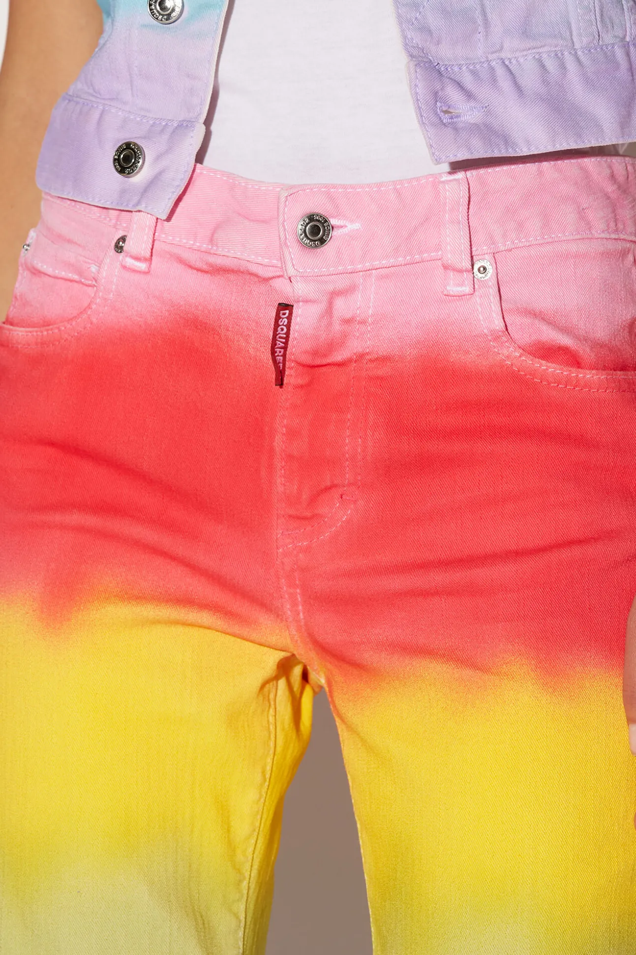 Rainbow Wash Super Flare Jeans