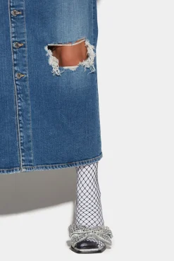 Ripped-Knee Skirt