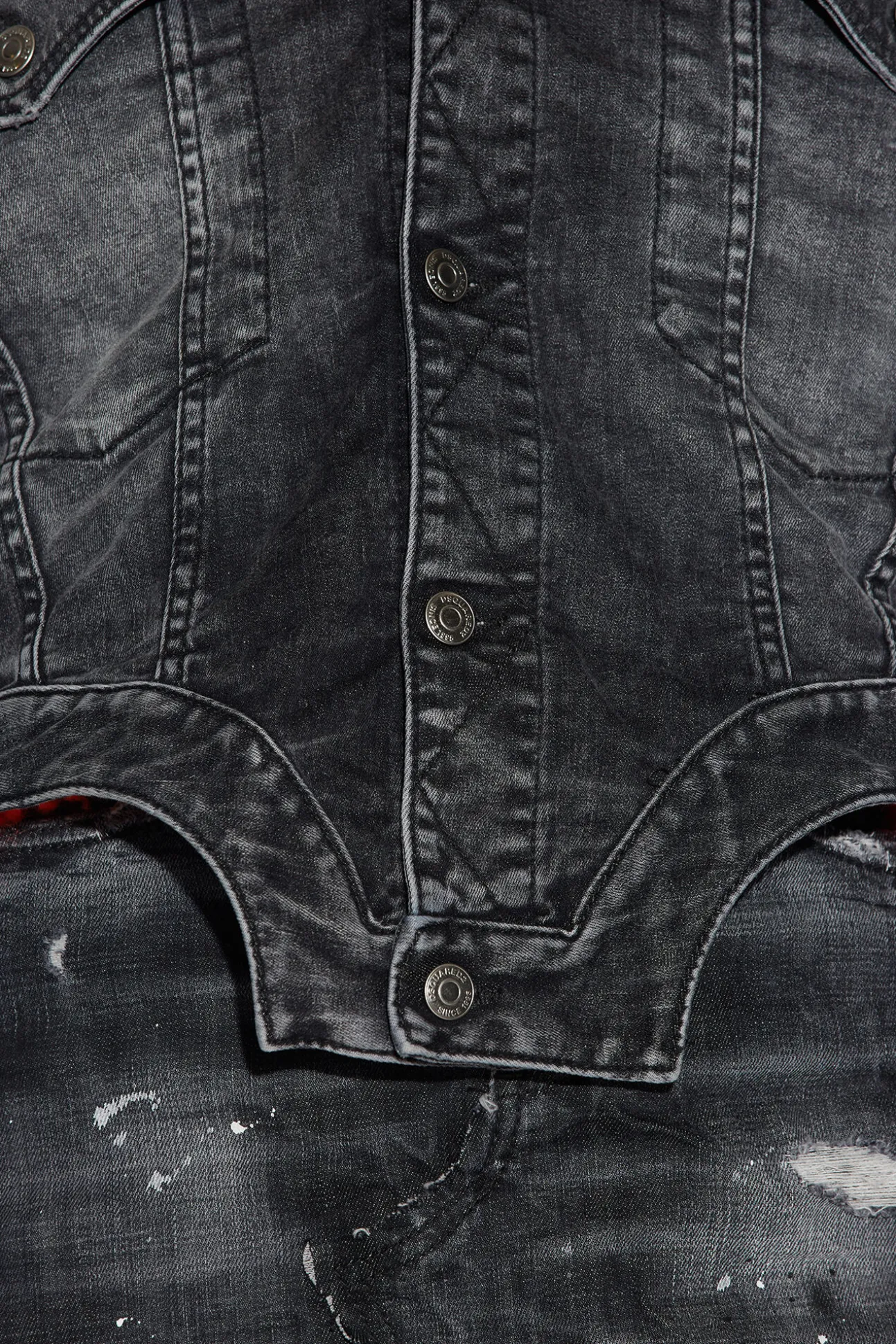 Rose Wash Raw Cut Jean Jacket