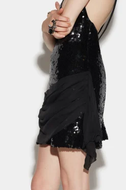 Sequined Drapy Dress