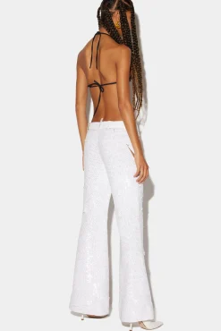Sequinned Super Flare Pants