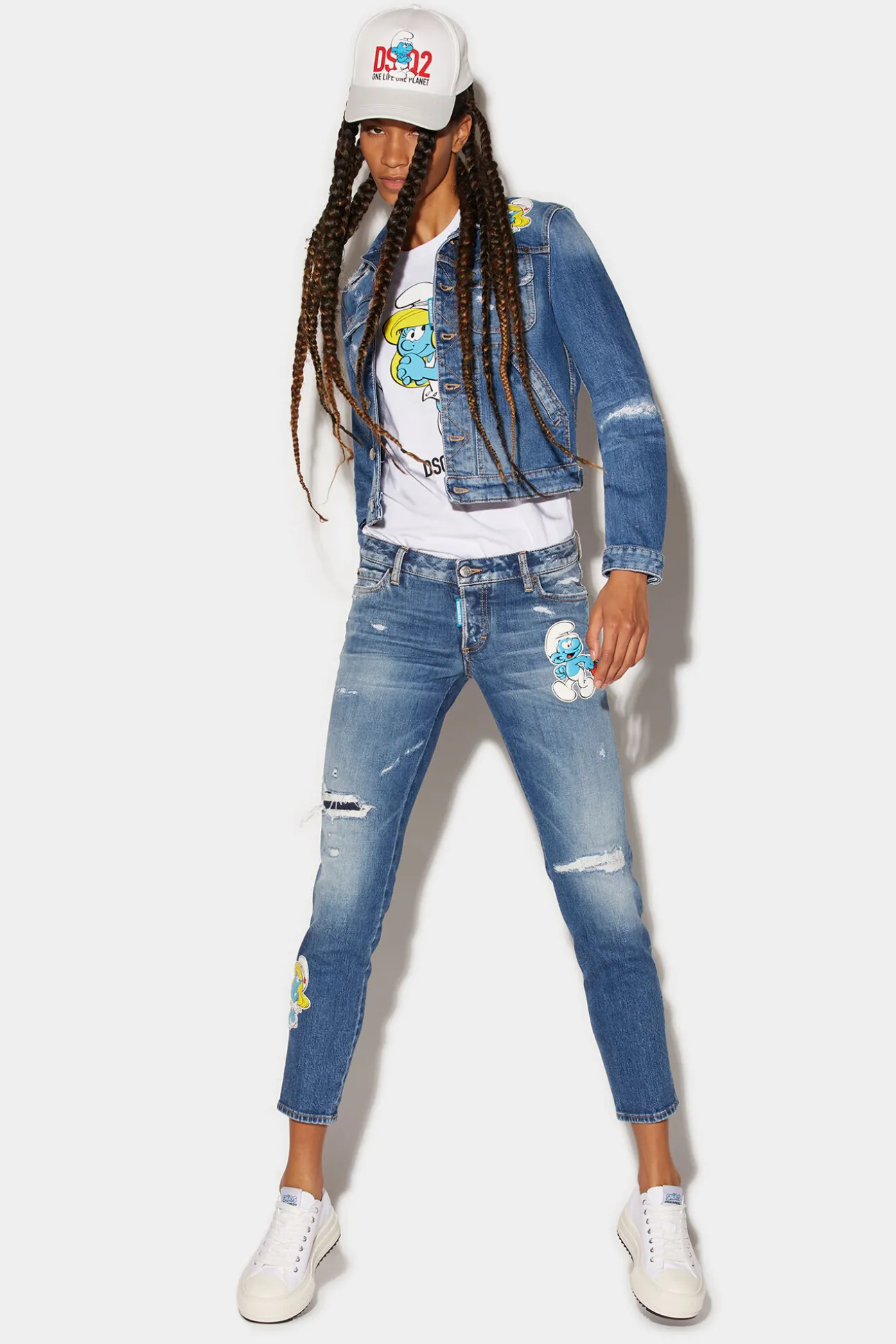 Smurfs Medium Ripped Wash Jennifer Jeans