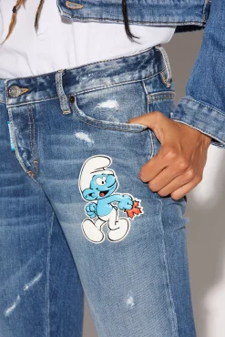Smurfs Medium Ripped Wash Jennifer Jeans