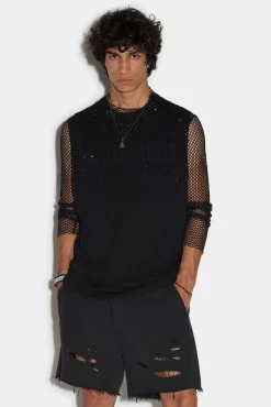 Sparkle Tank Over Cigarette T-Shirt