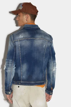 Stapled Medium Stapled Clean Wash Dan Jean Jacket