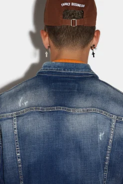 Stapled Medium Stapled Clean Wash Dan Jean Jacket