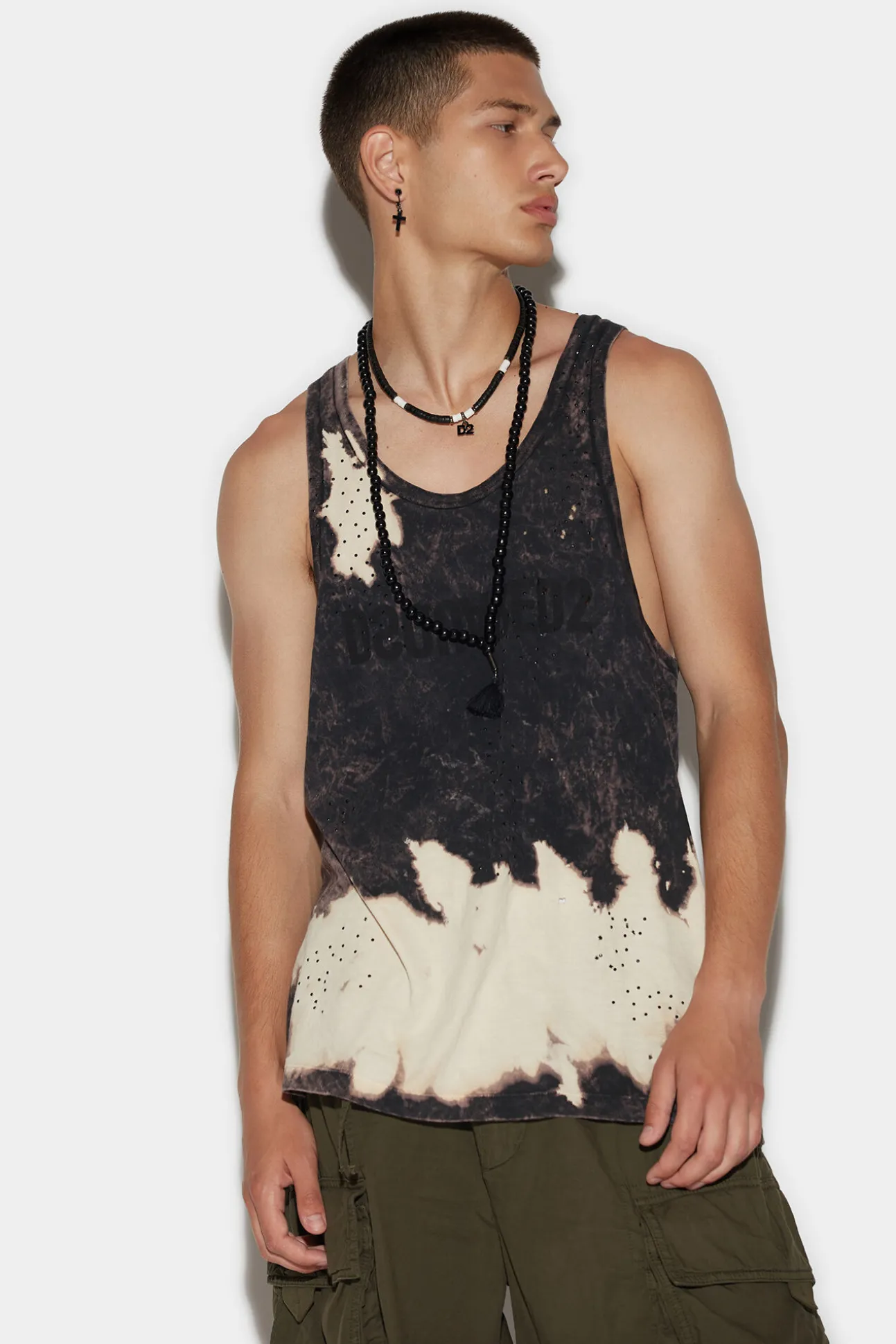 Stone Tie&Dyed Over Vogatore Tank Top