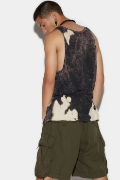 Stone Tie&Dyed Over Vogatore Tank Top