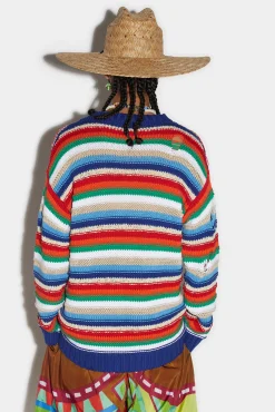 Striped Destroy Sweater