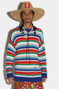 Striped Destroy Sweater