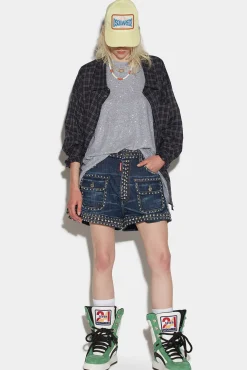 Studded Baggy Shorts