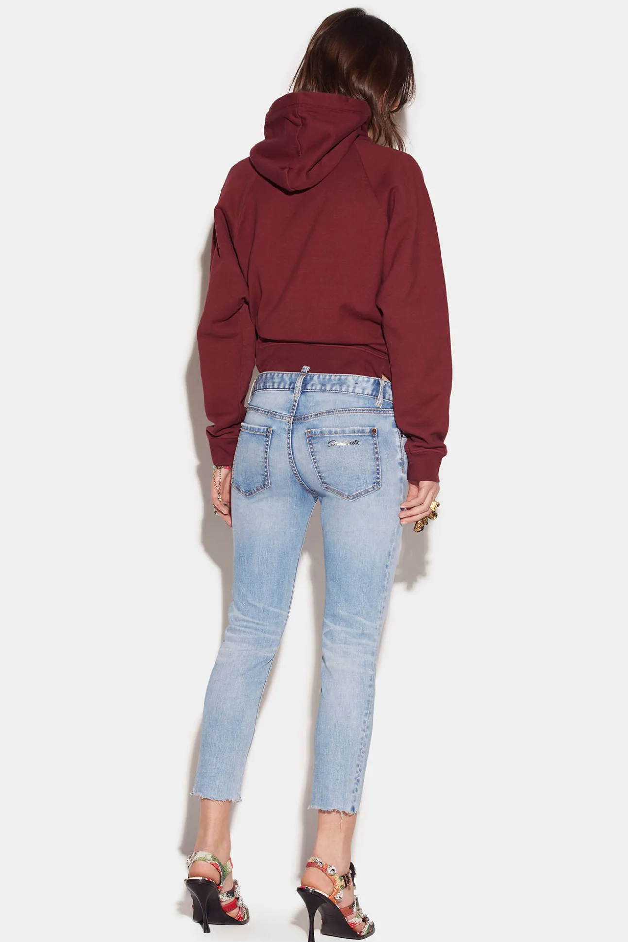 Twiggy Light Wash Medium Waist Cropped Jeans
