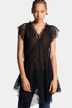V Neck Lace Top