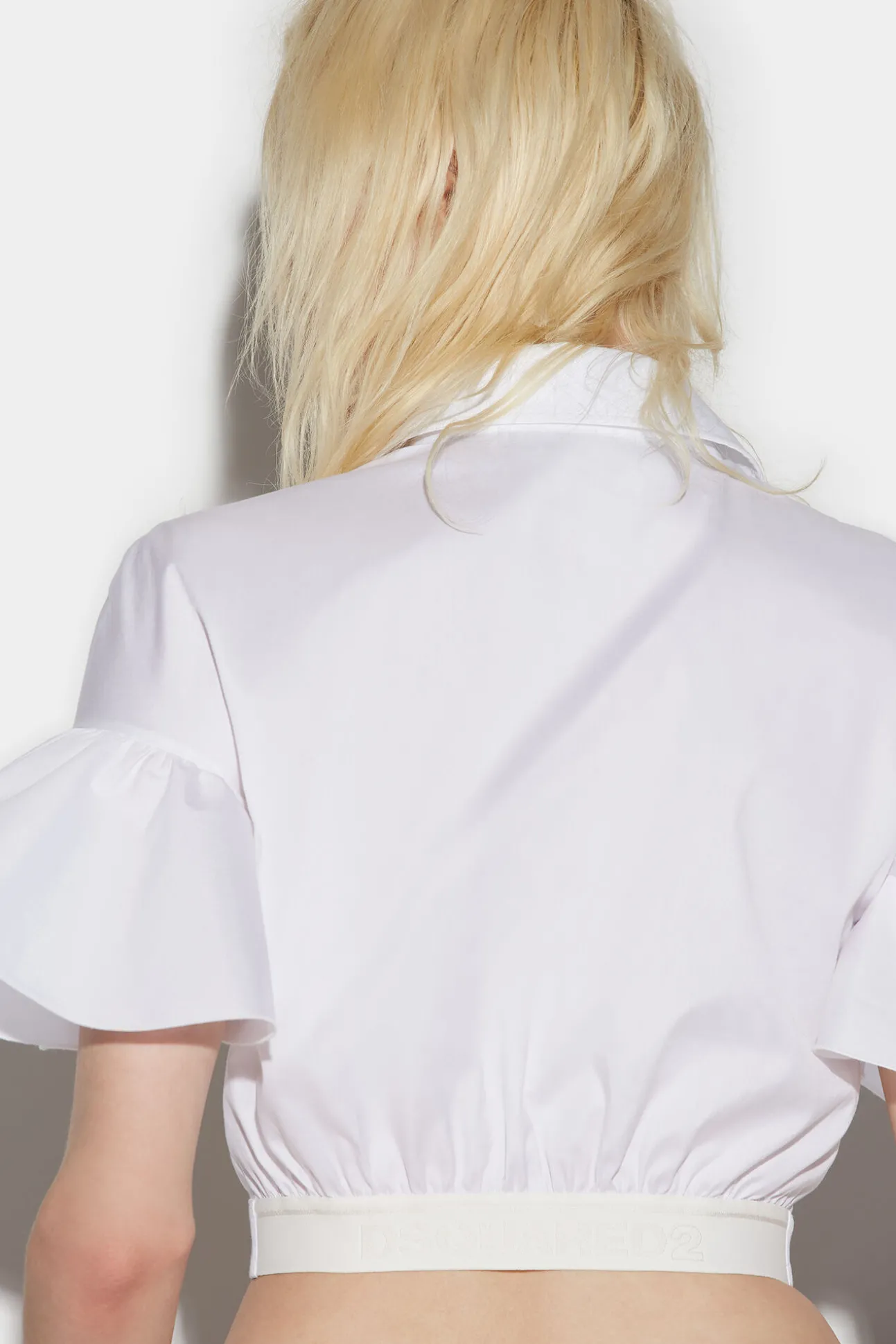 Waved Shortsleeves Mini Shirt